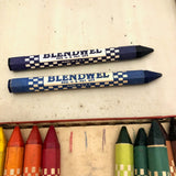 Vintage Blendwel Hexagon Crayons in Original Tin, c. 1940s-50s