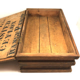 Super Useful Old Double Level Pine Box with Dividers