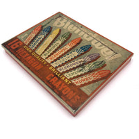Vintage Blendwel Hexagon Crayons in Original Tin, c. 1940s-50s