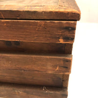 Super Useful Old Double Level Pine Box with Dividers