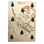 Early 19th Century Hand-drawn "Mexico" Eight of Clubs Geographical Playing Card