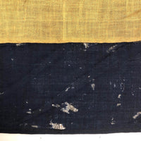 Beautiful Old Yellow on Navy Linen Signal / Semaphore Flags - A Pair