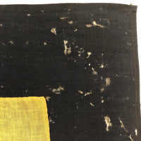 Beautiful Old Yellow on Navy Linen Signal / Semaphore Flags - A Pair