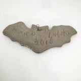 Concrete and Glass Hanging Bat Sculpture by Susi Lulaki