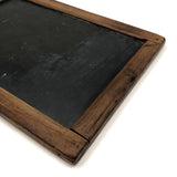 Beautiful Antique School Slate with Mended Corners and Carved Initials