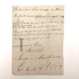 Blue and Black Ink Drawing of Two Ships with Math Problem on Reverse