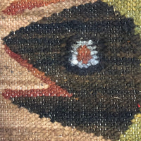 Handwoven Vintage Ecuadorian Tapestry or Rug with Fish Pattern