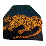 Leopard Painting on Shingle by Susi Lulaki