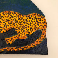 Leopard Painting on Shingle by Susi Lulaki