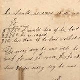 Blue and Black Ink Drawing of Two Ships with Math Problem on Reverse