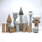 Variously Painted Vintage Geometric Solid Blocks