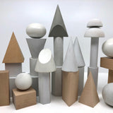 Variously Painted Vintage Geometric Solid Blocks