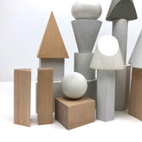 Variously Painted Vintage Geometric Solid Blocks