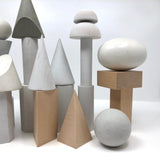 Variously Painted Vintage Geometric Solid Blocks