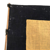 Beautiful Old Yellow on Navy Linen Signal / Semaphore Flags - A Pair