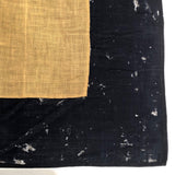 Beautiful Old Yellow on Navy Linen Signal / Semaphore Flags - A Pair