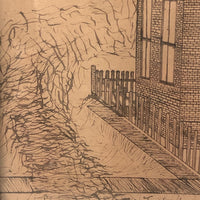 Wonderful Pen and Ink Drawing of Schomberg Public School, Ontario, 1903-4