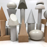 Variously Painted Vintage Geometric Solid Blocks