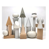 Variously Painted Vintage Geometric Solid Blocks