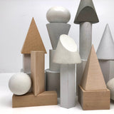 Variously Painted Vintage Geometric Solid Blocks