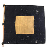 Beautiful Old Yellow on Navy Linen Signal / Semaphore Flags - A Pair