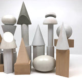 Variously Painted Vintage Geometric Solid Blocks