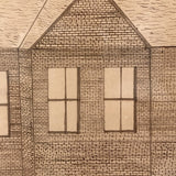 Wonderful Pen and Ink Drawing of Schomberg Public School, Ontario, 1903-4