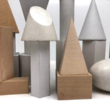 Variously Painted Vintage Geometric Solid Blocks