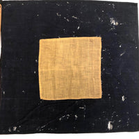 Beautiful Old Yellow on Navy Linen Signal / Semaphore Flags - A Pair