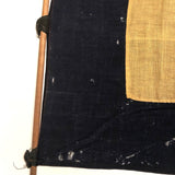 Beautiful Old Yellow on Navy Linen Signal / Semaphore Flags - A Pair