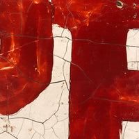 Red on White Hand-painted Double Sided OPEN + Cabbage Sign