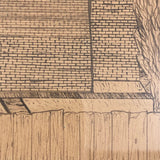 Wonderful Pen and Ink Drawing of Schomberg Public School, Ontario, 1903-4