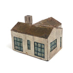C. 1930s Painted Wooden Folk Art House with Metal Roof