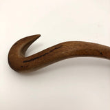 Carved Wooden Spoon with Curvy, Hooked Handle