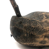 Wonderfully Primitive Old Carved Root Head Coot Decoy