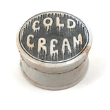 19th C. British Ironstone Cold Cream Jar with Icicle Font