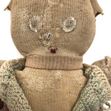 Much Loved, Much Darned Old Knit Stocking Stuffed Animal Doll