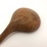Carved Wooden Spoon with Curvy, Hooked Handle