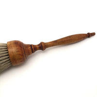 Blonde Round Horsehair Brush with Turned Wooden Handle