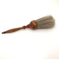 Blonde Round Horsehair Brush with Turned Wooden Handle