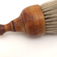 Blonde Round Horsehair Brush with Turned Wooden Handle