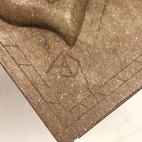 Carved Folk Art Stone Bible with Sacred Heart (With Two Small Repairs)