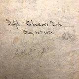 Gorgeous 1827 Large Math Notebook with Fraktur Style Headers, Watercolor Diagrams, Poems, More