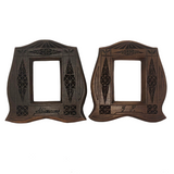 Super Sweet Pair of Old Chip Carved Handmade Wooden Frames