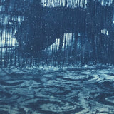 Woman in Parlor Behind Beaded Curtain, 1909 British Cyanotype
