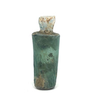 Tiny Green and Blue Ancient Roman Glass Bottle/ Unguentaria