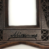 Super Sweet Pair of Old Chip Carved Handmade Wooden Frames