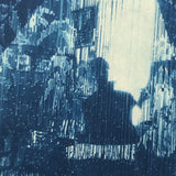 Woman in Parlor Behind Beaded Curtain, 1909 British Cyanotype