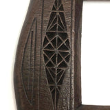 Super Sweet Pair of Old Chip Carved Handmade Wooden Frames