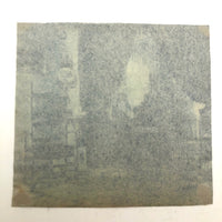 Woman in Parlor Behind Beaded Curtain, 1909 British Cyanotype